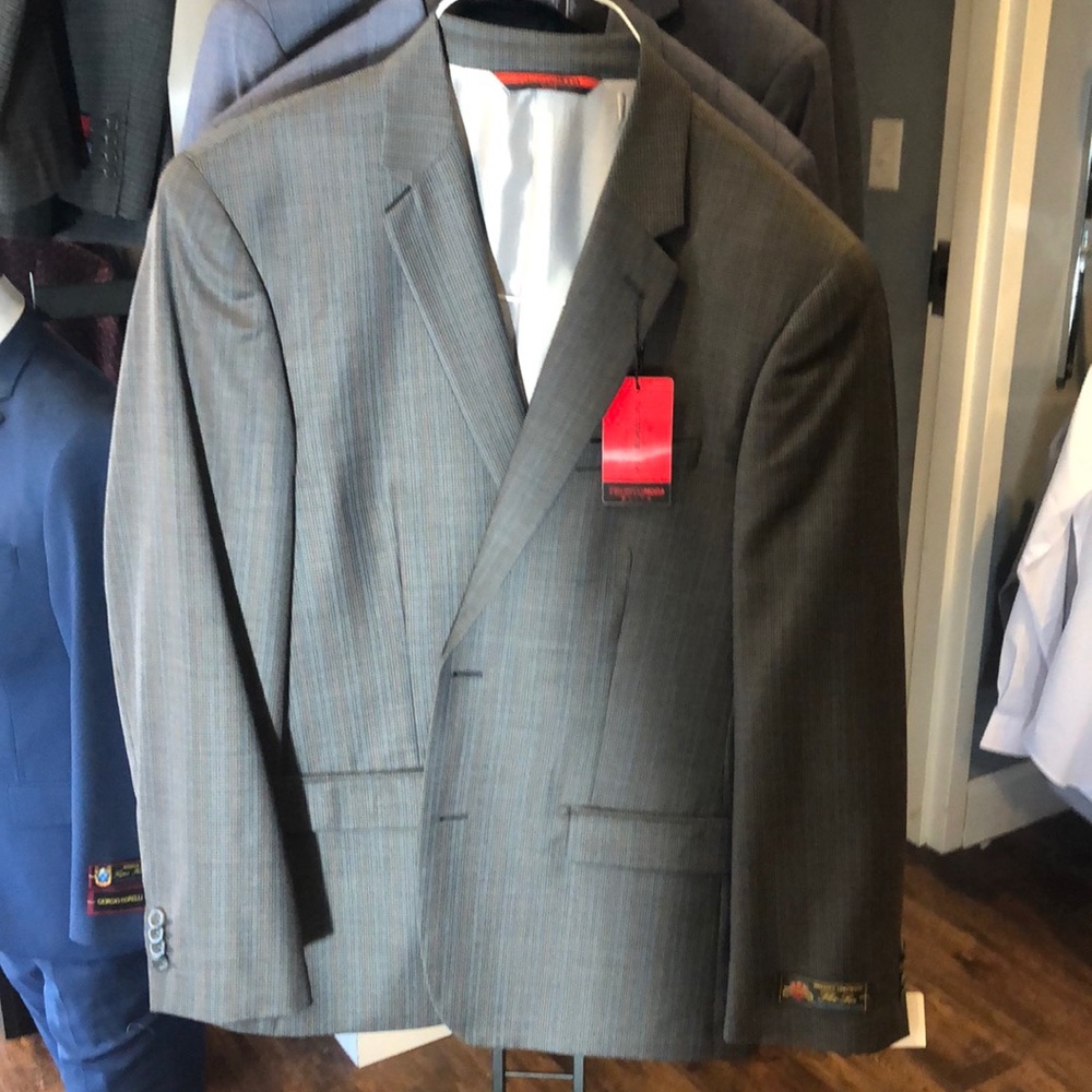 Gray Small Check Sport Coat